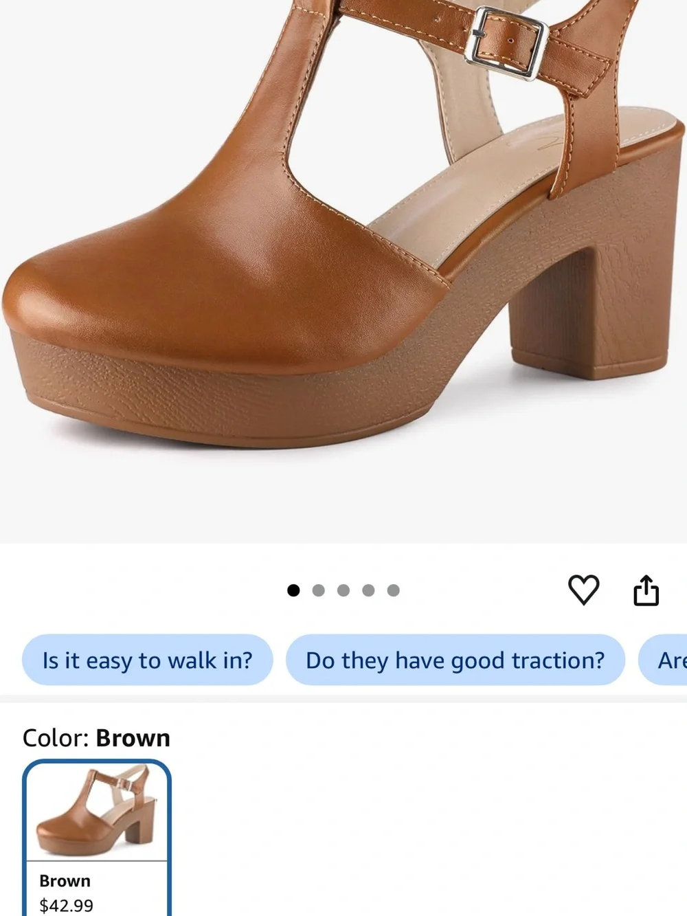 Women’s Tan Platform Mary Jane Heels